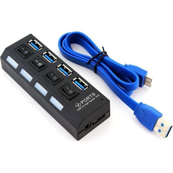 HUB USB Aptel AK244B 4x USB-A 3.0 (2335-uniw)