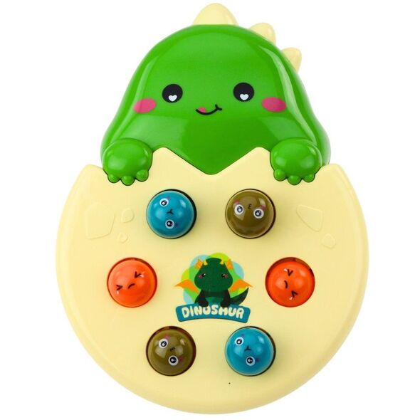 Gra Zrecznościowa Mini Whack A Mole Dinozaur W Jajku Zielony LEAN Toys