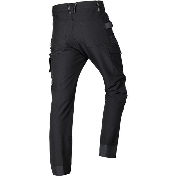 Spodnie robocze Mix&Match, 4 way stretch, czarno-zielone, rozmiar L