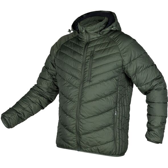 Kurtka Mix&Match, pikowana, puchowa, lekka, oliwkowo-czarna, rozmiar M