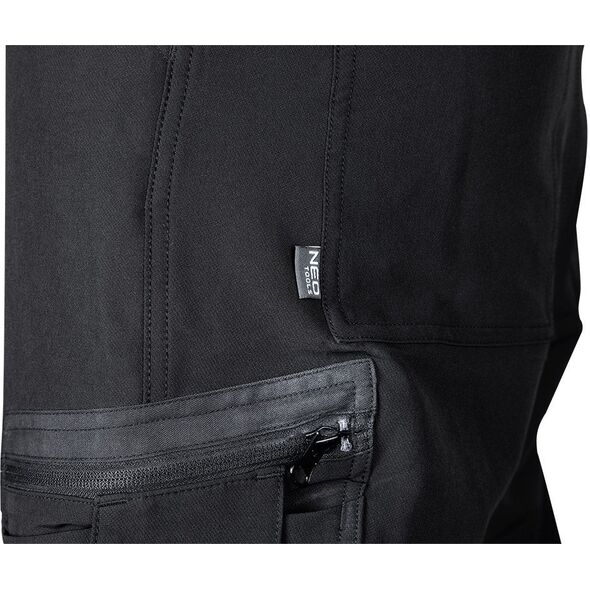 Spodnie robocze Mix&Match, 4 way stretch, czarno-pomarańczowe, rozmiar XXXL