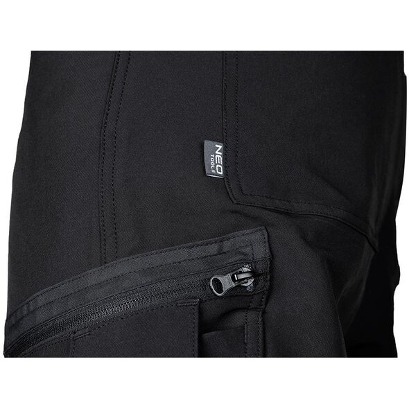 Spodnie robocze Mix&Match, 4 way stretch, czarno-zielone, rozmiar S