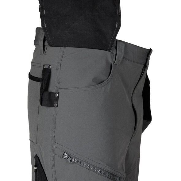 Spodnie robocze Mix&Match, 4 way stretch, z kaburami, Cordura, szaro-czarne, rozmiar L