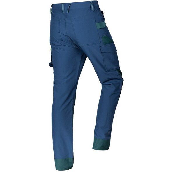 Spodnie robocze Mix&Match, 4 way stretch, granatowo-zielone, rozmiar XL