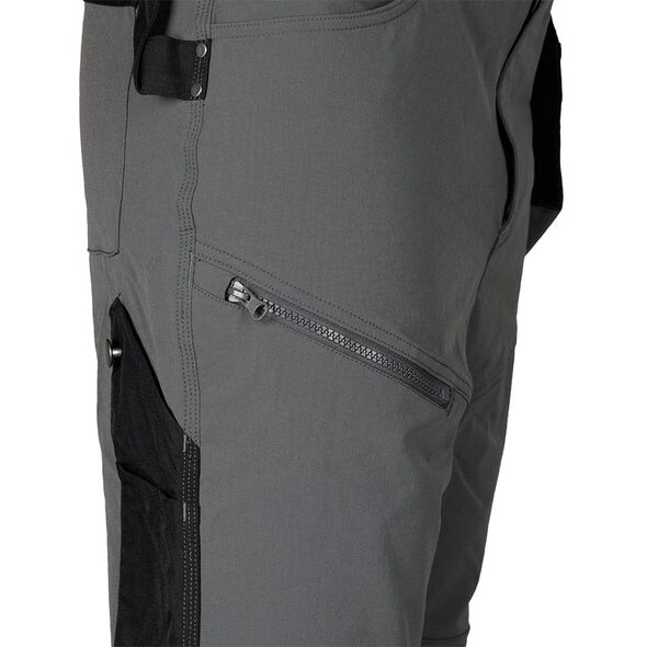 Spodnie robocze Mix&Match, 4 way stretch, z kaburami, Cordura, szaro-czarne, rozmiar XL