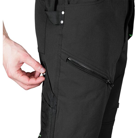 Spodnie robocze Mix&Match, 4 way stretch, z kaburami, Cordura, czarne, rozmiar L