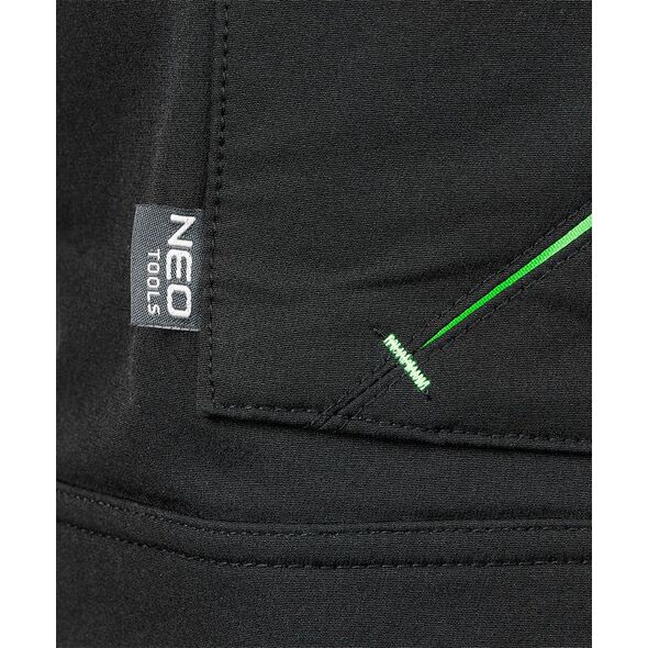 Spodnie robocze Mix&Match, 4 way stretch, z kaburami, Cordura, czarne, rozmiar XS