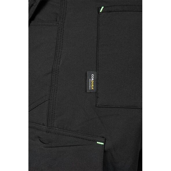 Spodnie robocze Mix&Match, 4 way stretch, z kaburami, Cordura, czarne, rozmiar XS