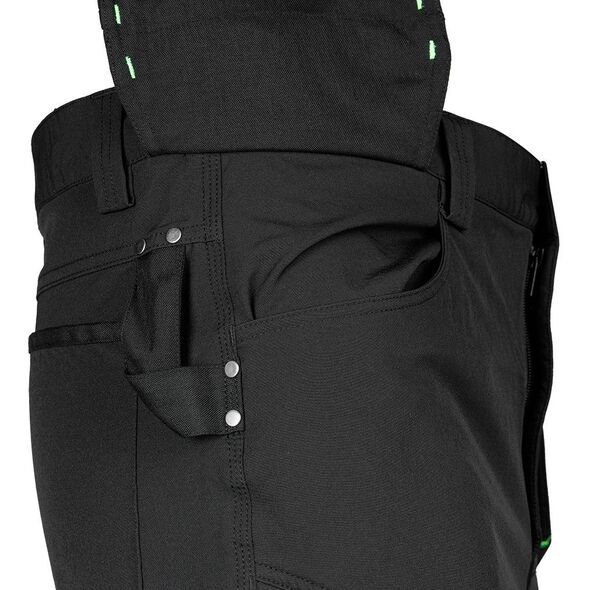 Spodnie robocze Mix&Match, 4 way stretch, z kaburami, Cordura, czarne, rozmiar XS