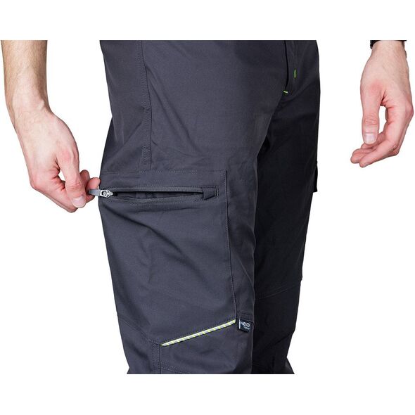 Spodnie robocze Mix&Match, stretch, szare, rozmiar XXXL