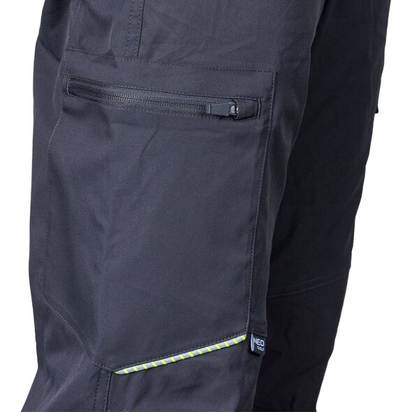 Spodnie robocze Mix&Match, stretch, szare, rozmiar XXXL