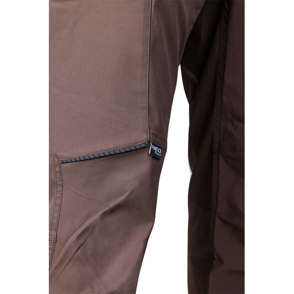 Spodnie robocze Mix&Match, stretch, brązowe, rozmiar XXL