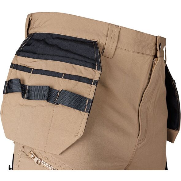 Spodnie robocze Mix&Match, 4 way stretch, z kaburami, Cordura, beżowo-czarne, rozmiar XXL