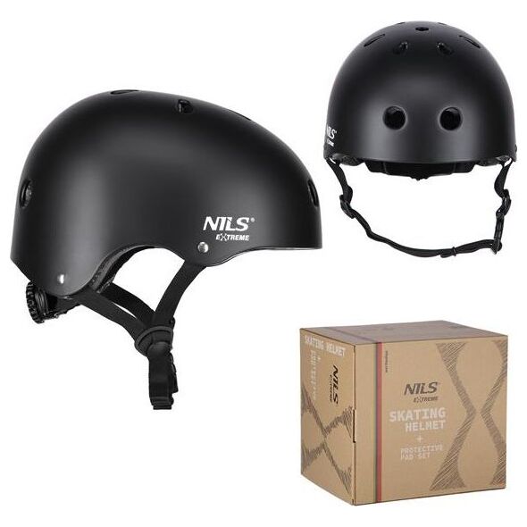 Nils Extreme MR290+H230 KASK Z OCHRANIACZAMI ZESTAW CZARNY ROZM. S NILS EXTREME