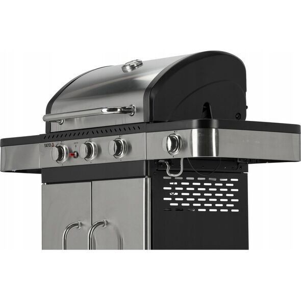 Yato YG.GAS GRILL 3+1 STAINLESS STEEL 11.2KW