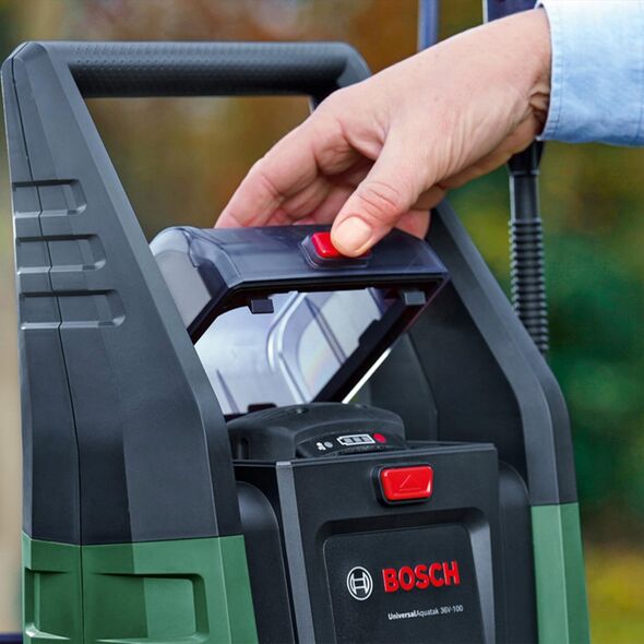 Bosch Bosch cordless high-pressure cleaner UniversalAquatak 36V-100 Solo, 36Volt (green/black, without battery and charger, with self-priming kit, POWER FOR ALL)