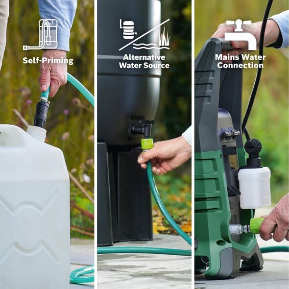 Bosch Bosch cordless high-pressure cleaner UniversalAquatak 36V-100 Solo, 36Volt (green/black, without battery and charger, with self-priming kit, POWER FOR ALL)
