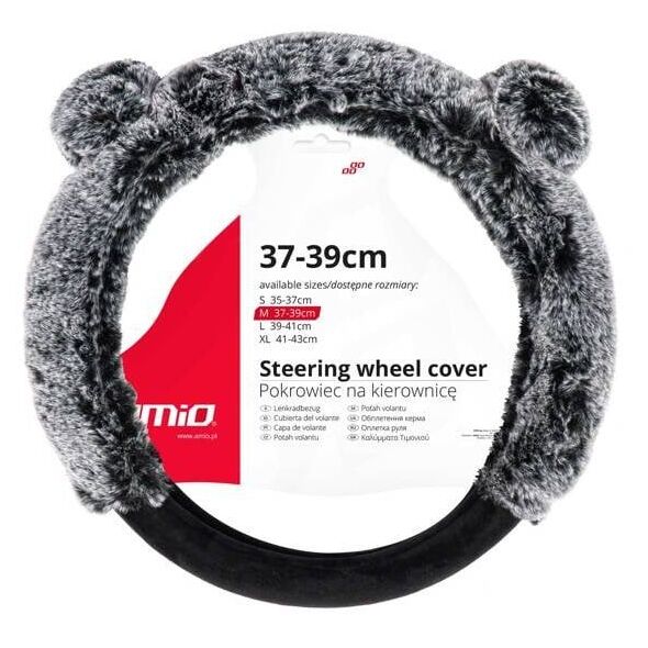 Pokrowiec nakładka na kierownicę samochodową swc-55-m 37-39cm amio-04165