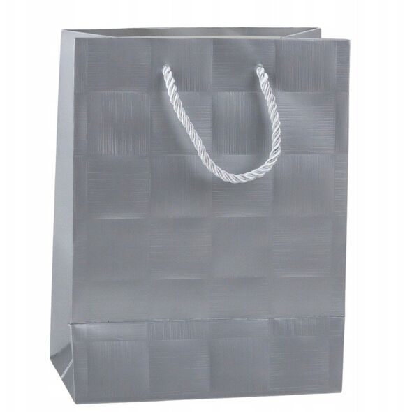 Torba Prezentowa Kwadraty Strukturalne Elegancka 23 x 18 x 10 cm