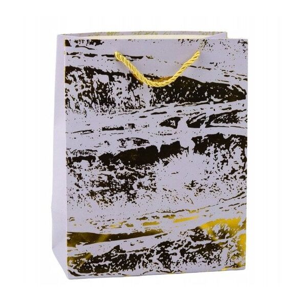 Torba Prezentowa Złote Zdobienia Elegancka 23 x 18 x10cm