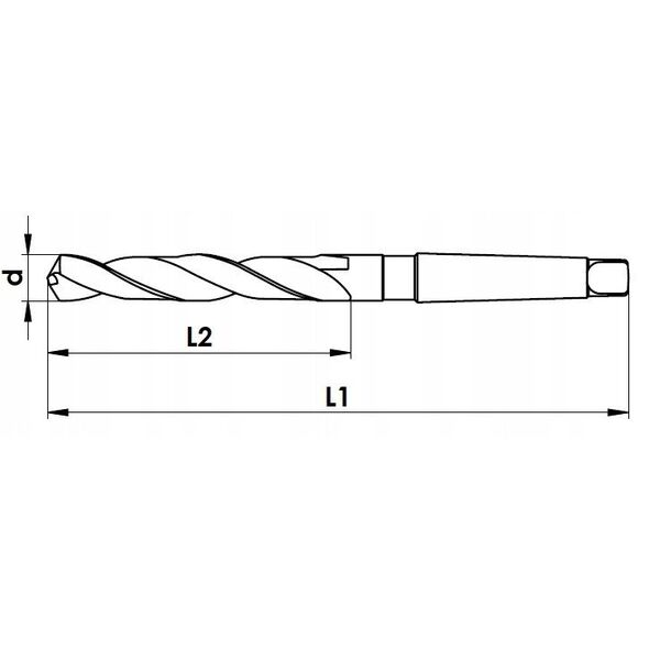 Wiertło do metalu Baildon DIN 345 RN NWKc 31 mm, HSS (S), 301-180 mm (chwyt MK3)