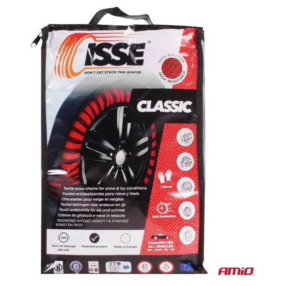 Łańcuchy śniegowe tekstylne isse classic rozmiar 54 en16662-1-2020 onorm 5121- 2021 2 szt.