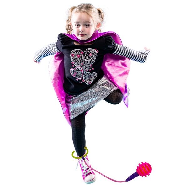 Skakanka Skipper Hula Hop Na Nogę Różowa Diody LED
