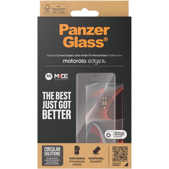 Szklo hartowane PanzerGlass Ultra-Wide    Fit do Motorola Edge 50 Pro / 50 Ultra