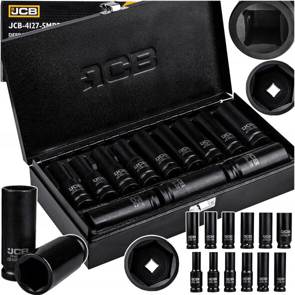JCB ΣΕΤ ΜΑΚΡΥΩΝ ΚΡΟΥΣΤΙΚΩΝ ΚΑΡΥΔΙΩΝ 12τμχ 1/2" 6-ΓΩΝΟ (10-24mm)