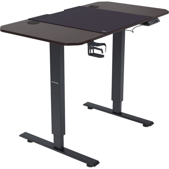 EGON 1100 Biurko elektryczne: orzech-czarne | Schreibtisch Elektrisch: Nussfarbe-Schwarz | Electric desk: hazel-black