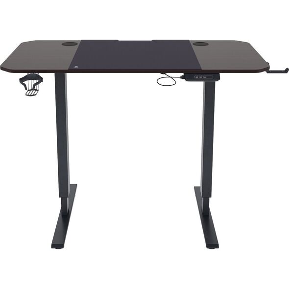 EGON 1100 Biurko elektryczne: orzech-czarne | Schreibtisch Elektrisch: Nussfarbe-Schwarz | Electric desk: hazel-black