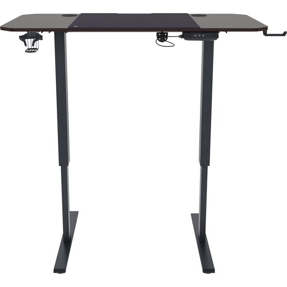 EGON 1100 Biurko elektryczne: orzech-czarne | Schreibtisch Elektrisch: Nussfarbe-Schwarz | Electric desk: hazel-black