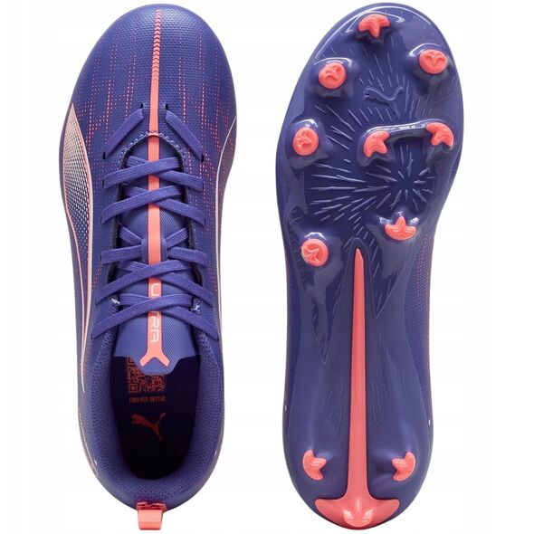 Buty Puma Ultra 5 Play Jr FG/AG 38 fioletowo-różowe