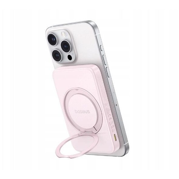 Baseus PicoGo Qi2 5000mAh 20W ροζ