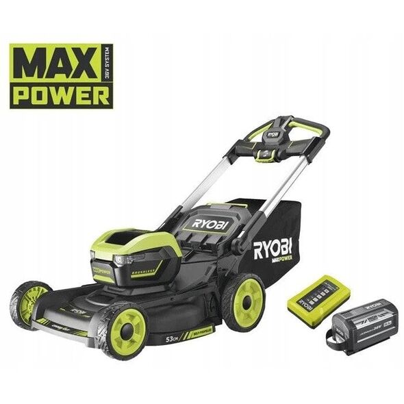 Χλοοκοπτική μηχανή χωρίς καλώδιο RYOBI ONE+ RY36LMXSP53A-160, 36 V, 6.0 Ah, 53 cm, 60 l, αυτοκινούμενη