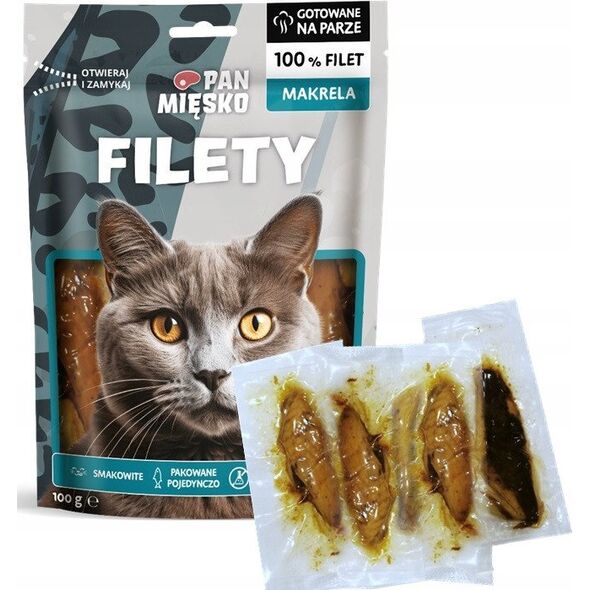 Przysmak dla kota Filety Makrela (dorosły) 100g