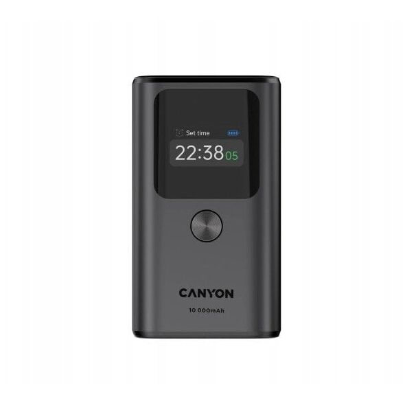 CANYON Powerbank OnPower 130 TFT 10000 mAh PD30W Grafitowy