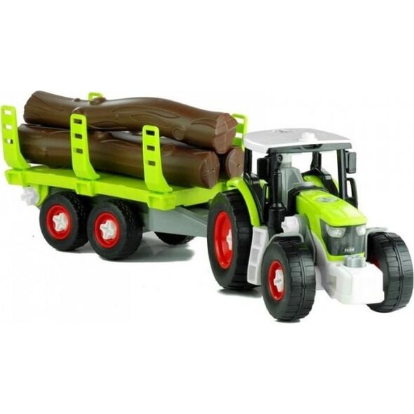Lean Sport Rozkręcany Traktor z Przyczepą z Drewnem 43 cm