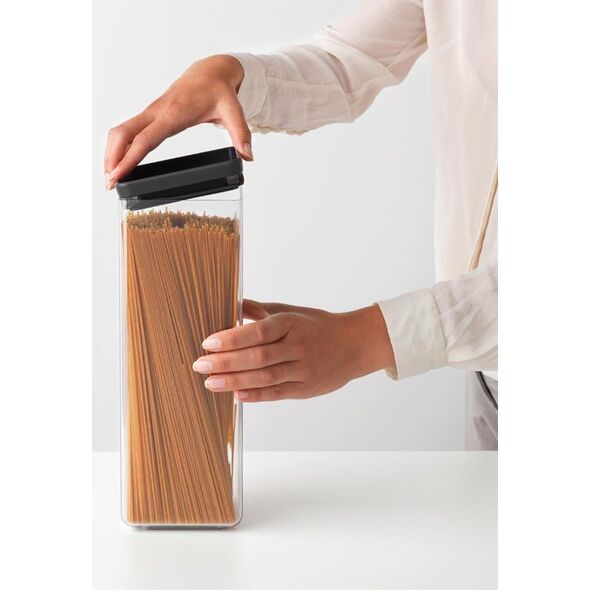 Brabantia Kwadratowy pojemnik 2,5l Tasty+ szary 122408