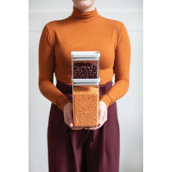 Brabantia Pojemnik kwadratowy 1,6l Tasty+ jasny szary 122484