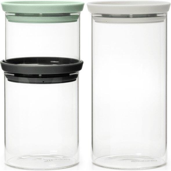 Brabantia Zestaw 3 pojemników 0,3l, 0,6l, 1,1l 100550