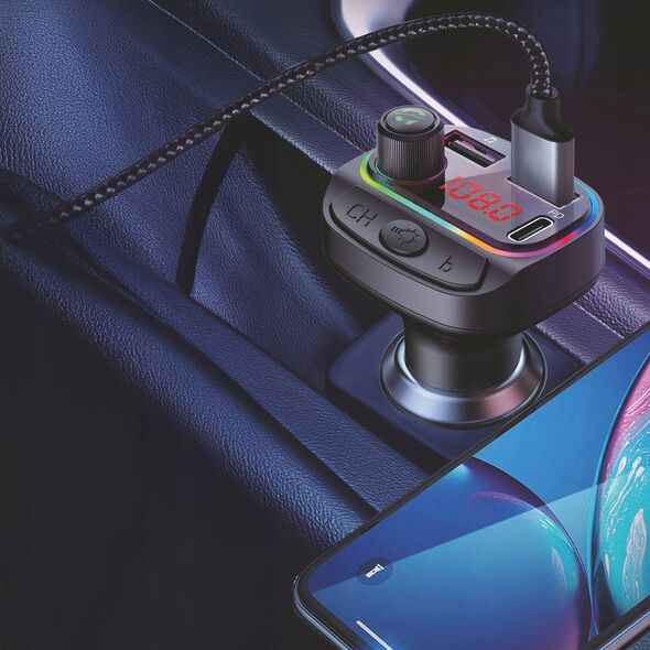 Swissten RGB Bluetooth FM Transmitteris 2x USB / USB-C