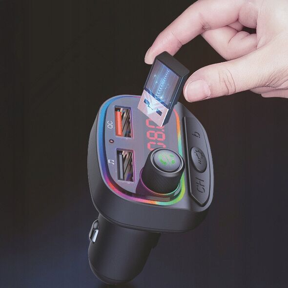 Swissten RGB Bluetooth FM Transmitteris 2x USB / USB-C