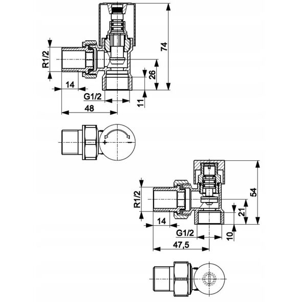 Σετ καλοριφέρ Komfort PRO, γωνιακό, μαύρο 758-130-81-BL
