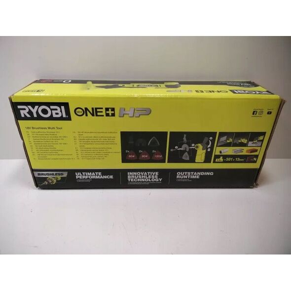 Πολυεργαλείο μπαταρίας RYOBI ONE+ HP RMT18X-0, 18 V, με αξεσουάρ, χωρίς μπαταρία