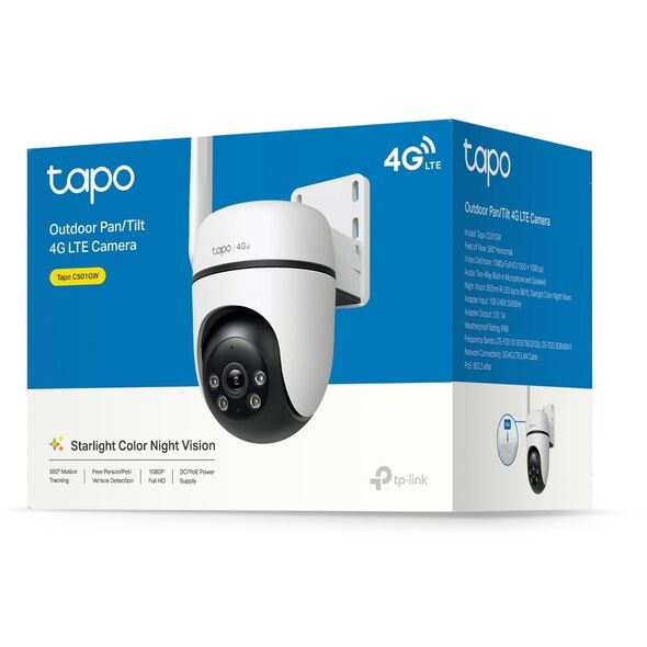 TP-Link Tapo C501GW 4G LTE εξωτερική-outdoor κάμερα (2MP, PTZ, Full HD 1080p, WiFi, 4GLTE, 1xGbE, PoE, IR 30m, microSD)
