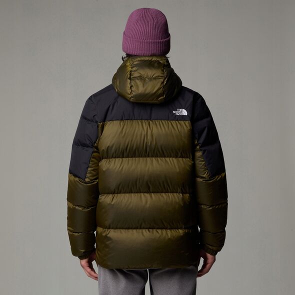 Μπουφάν diablo down hoodie-πράσινο βρύου μαύρο heather-tnf μαύρο-l THE NORTH FACE