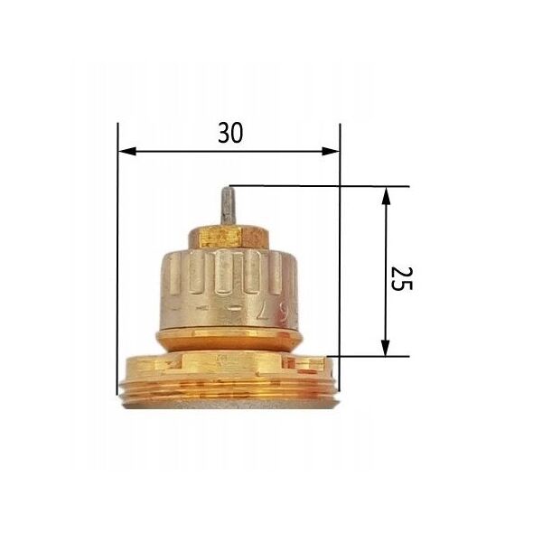 Vario Term θερμοστατική κεφαλή Prestige GS.03-24C M30x1.5 μαύρο ματ 000M637A024