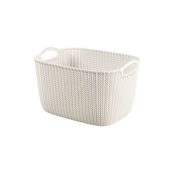 Kosz na pranie Curver Knit 19L kremowy (50348)