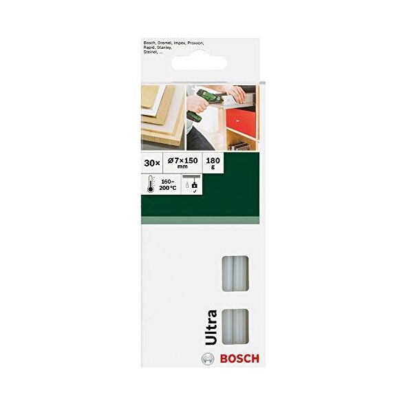 Wkłady klejowe Bosch Bosch 30 sztuk kleju w sztyfcie Ultra (O 7 mm, długość 150 mm, akcesoria pistolet do kleju)